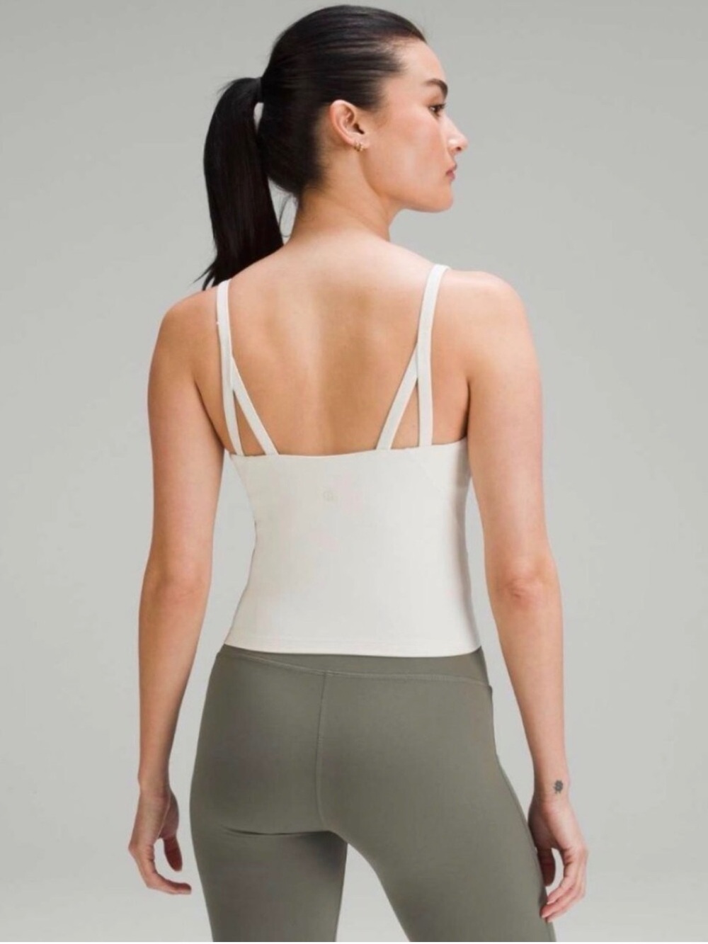 Lululemon Strappy Nulu Shelf Cropped Tank in Light Ivory - Picture 2 of 6